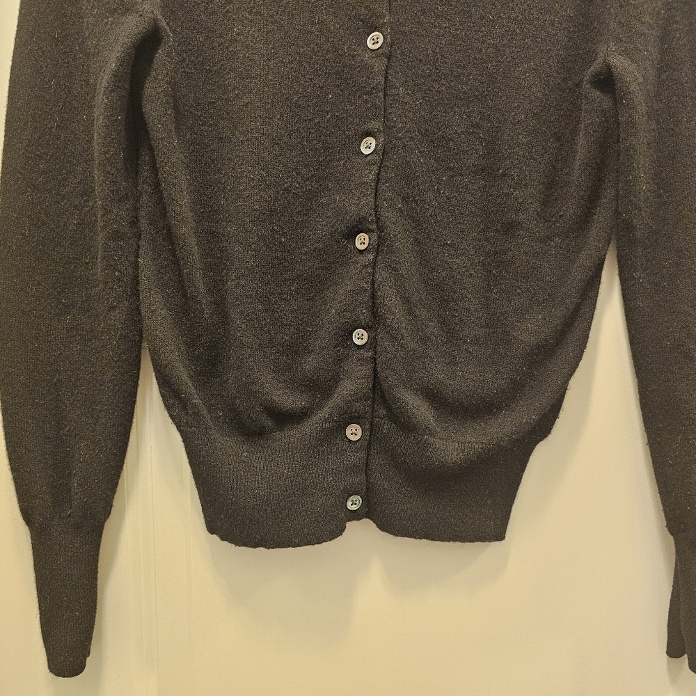 100% Cashmere Black Cardigan by J. Crew Sz S - Picture 3 of 6